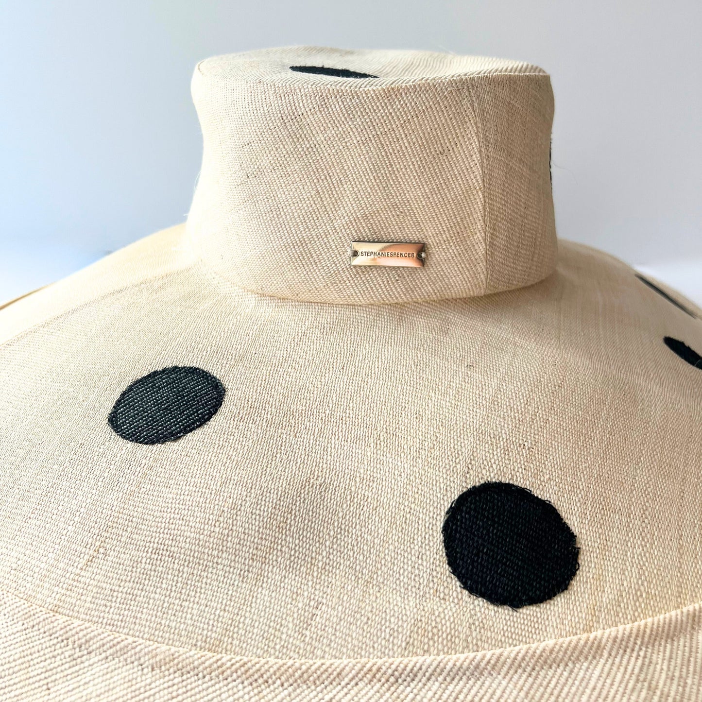 Franco Sun Hat with Spots: Natural