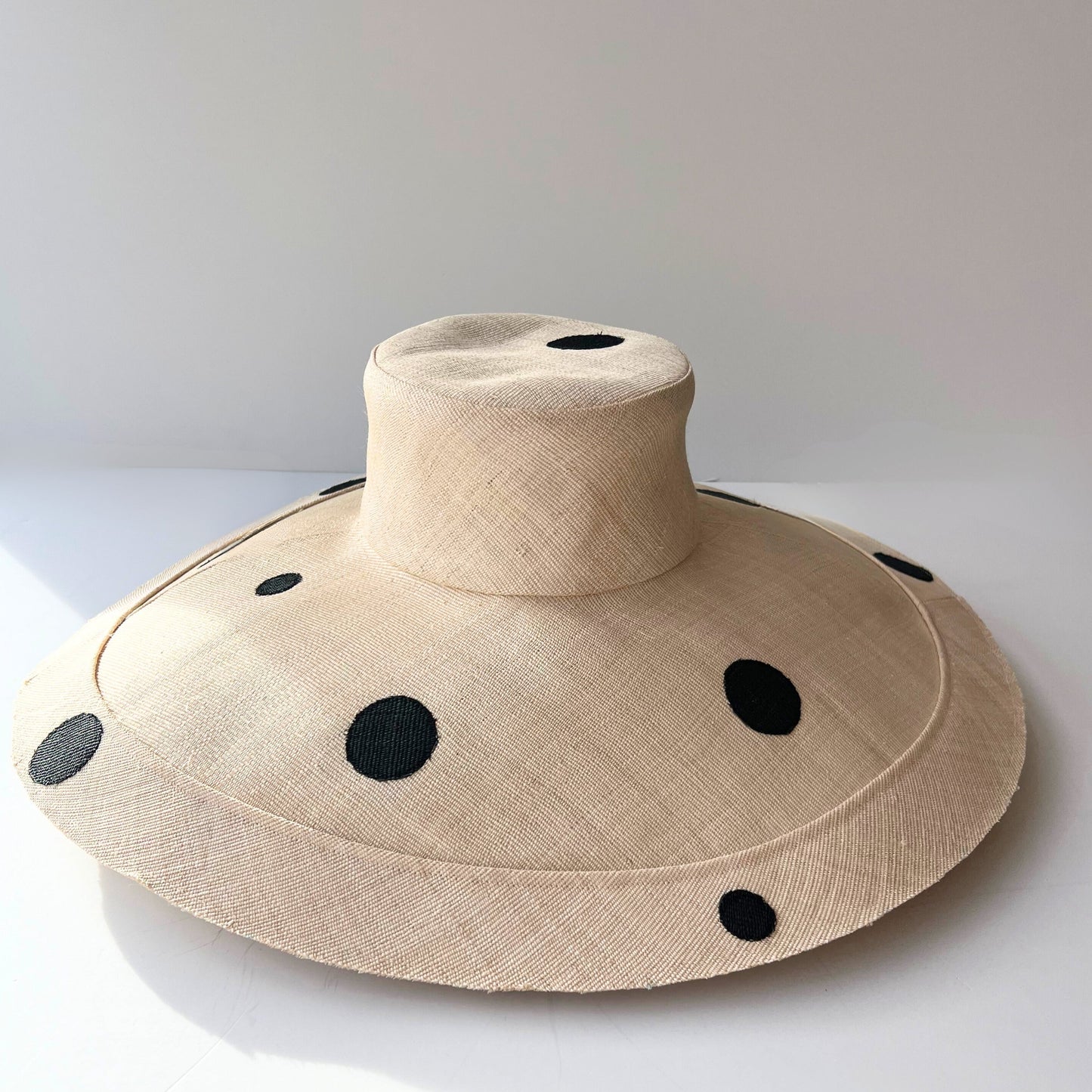Franco Sun Hat with Spots: Natural
