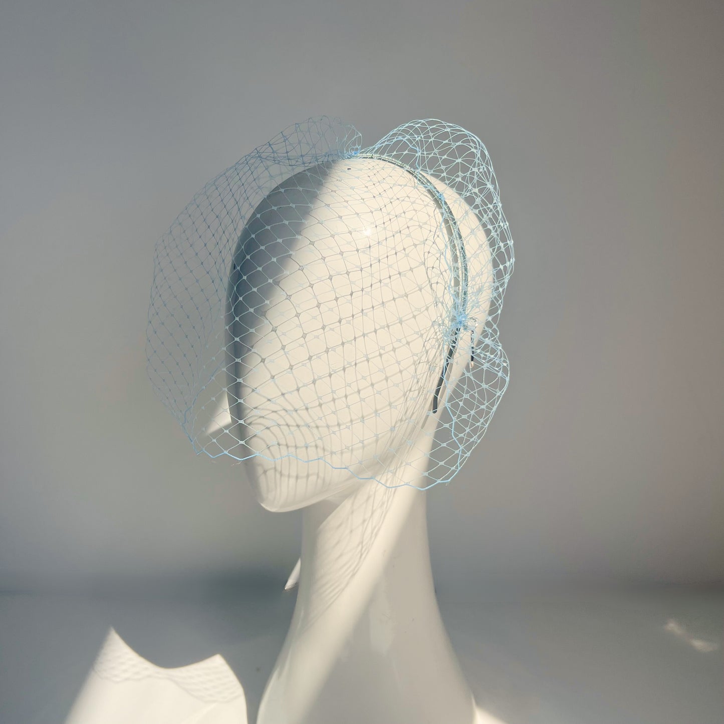 Cleo Veiling Headband: Sky Blue