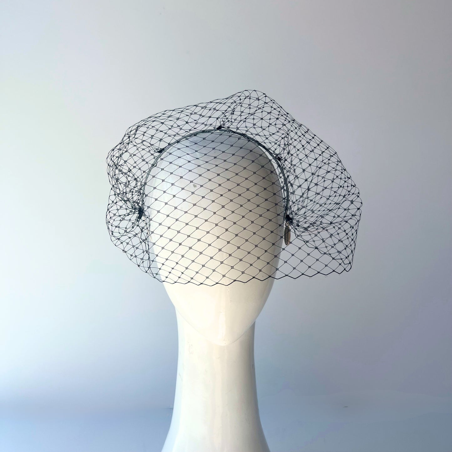Cleo Veiling Headband: Black