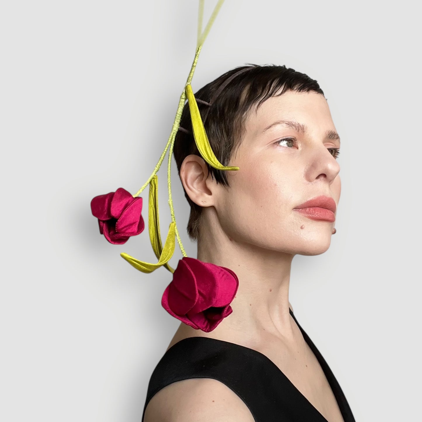 Yves Tulip Headband: Fuchsia