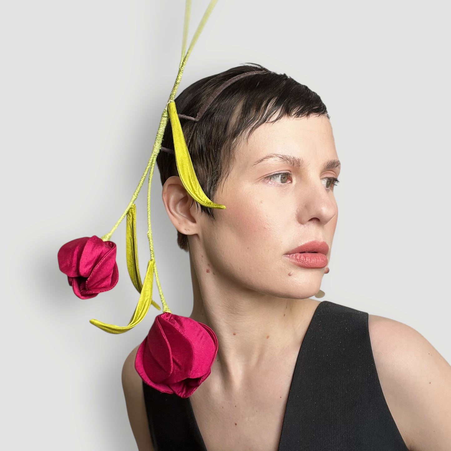 Yves Tulip Headband: Fuchsia