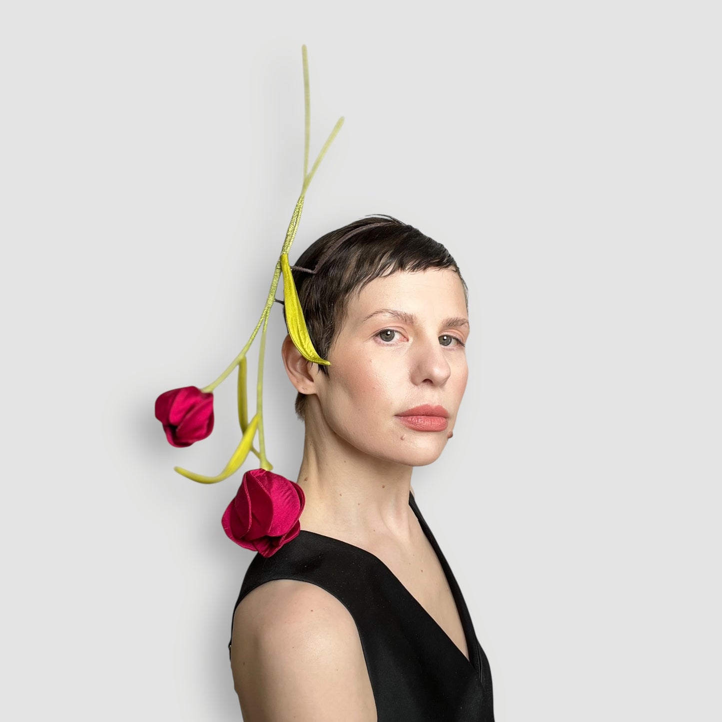 Yves Tulip Headband: Fuchsia