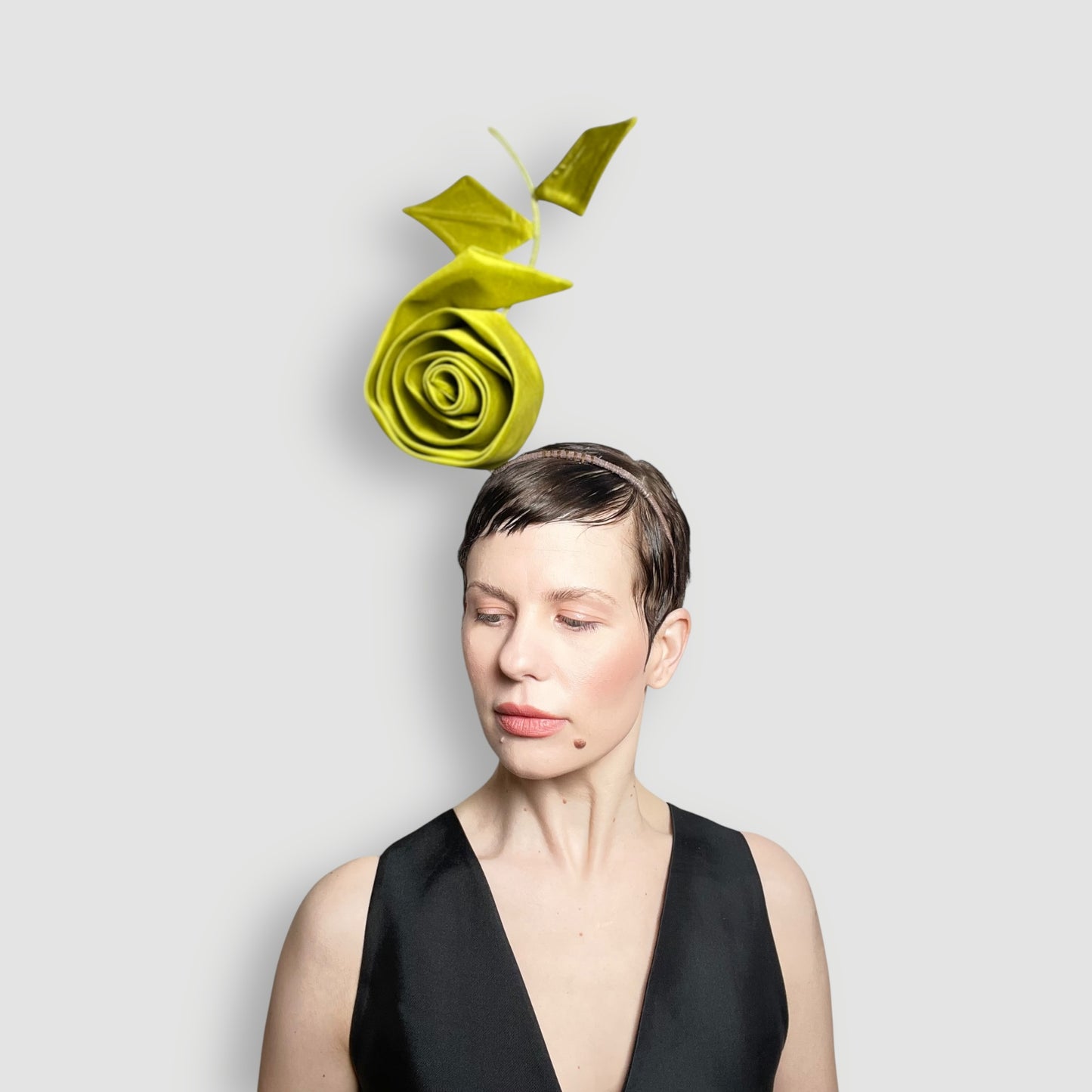 Kirby Rose Headband: Chartreuse