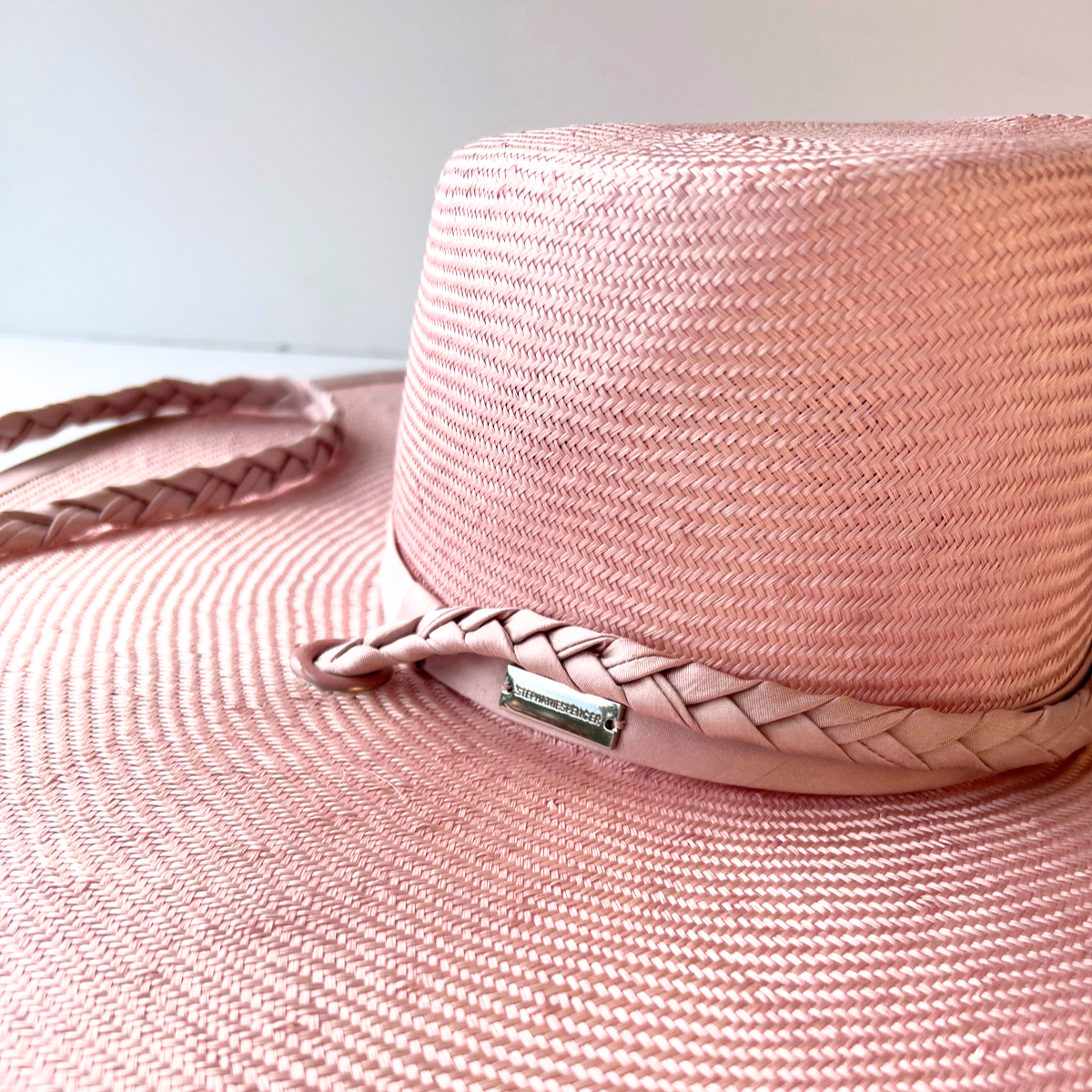 Octavia Hat- Musk Pink with Plaited Sash
