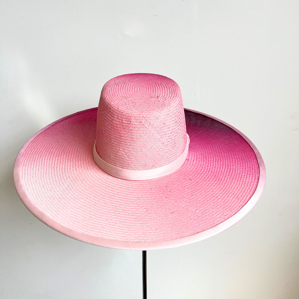 Octavia Ombre Hat: Fuchsia