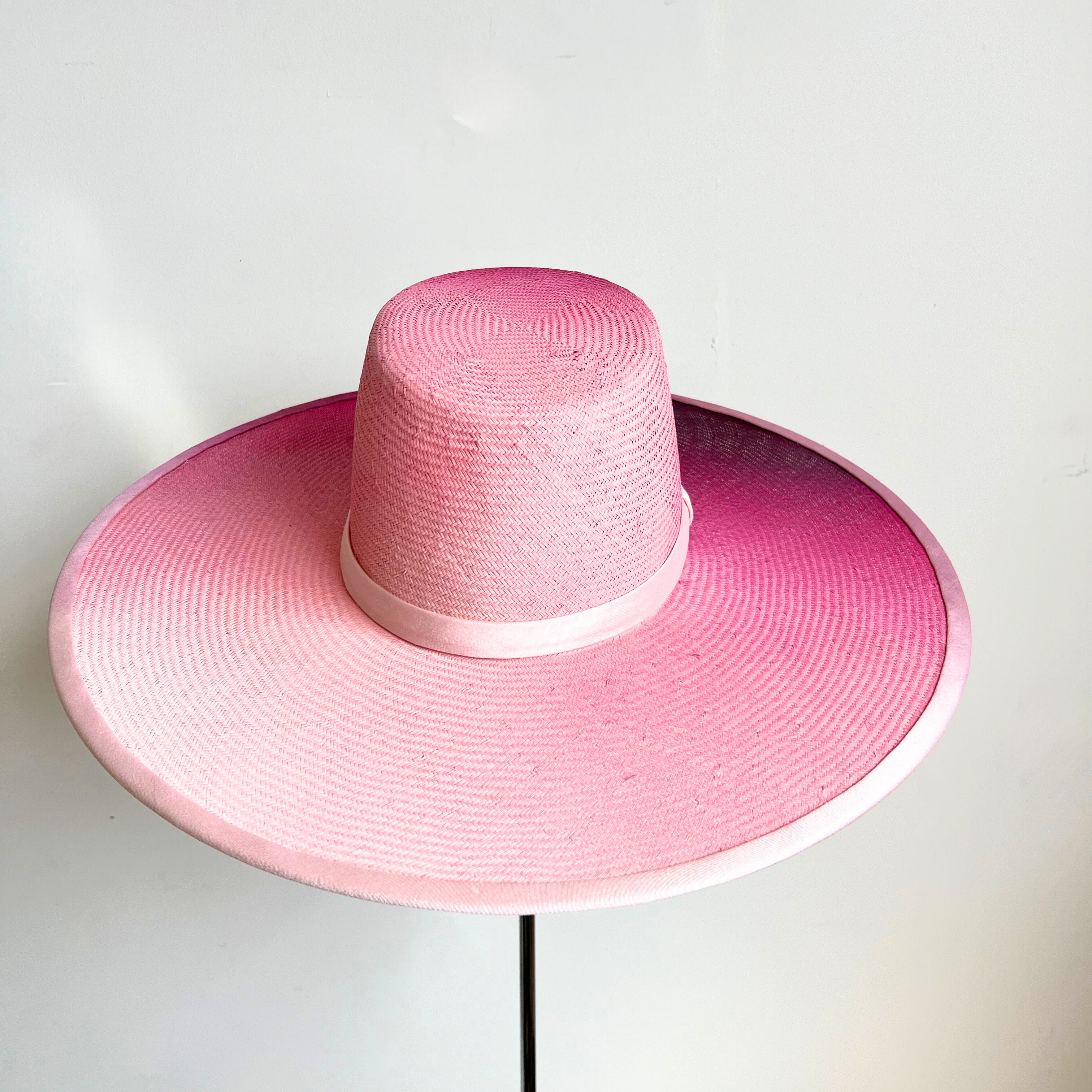 Octavia Ombre Hat: Fuchsia