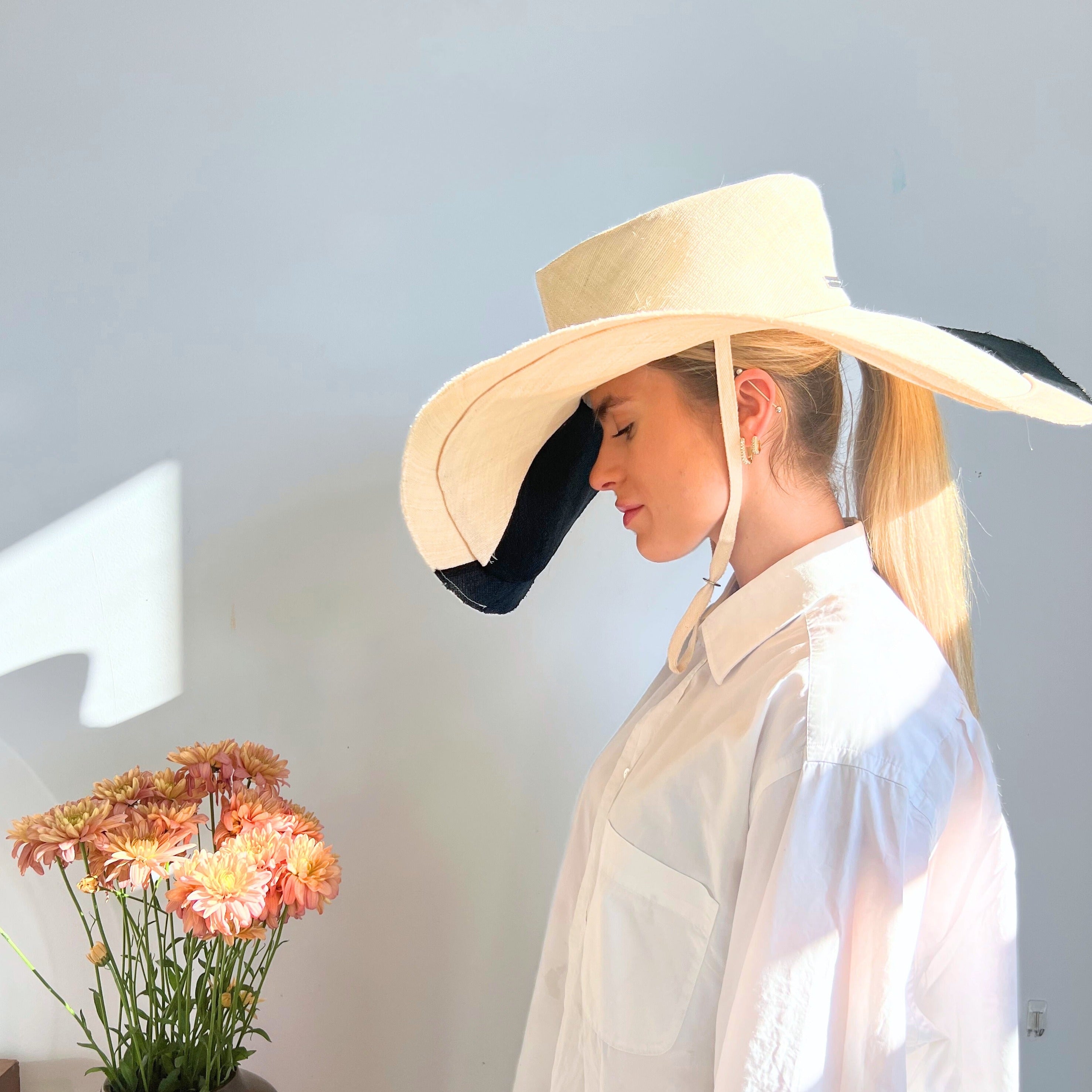 Claude Sun Hat: Black and White Duo