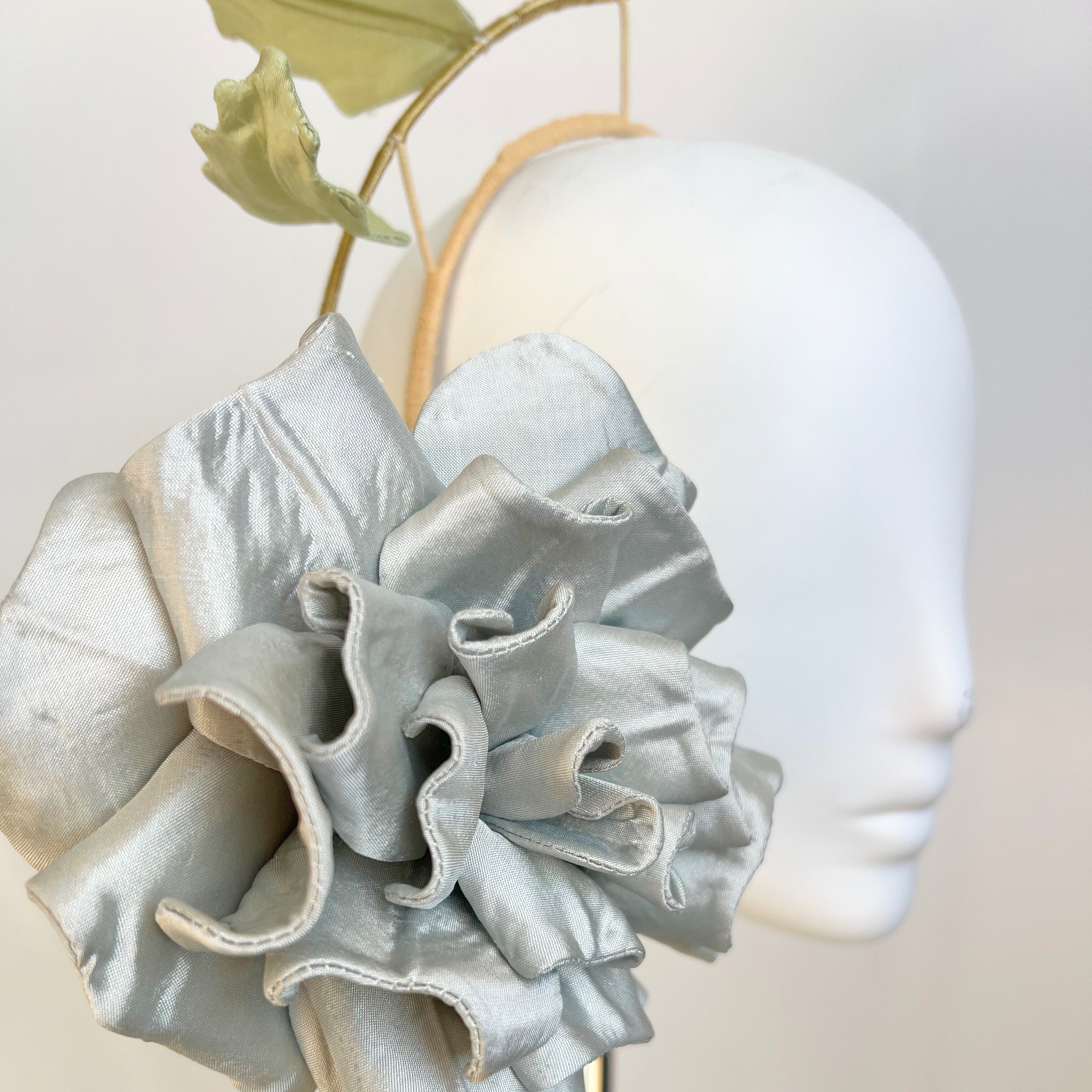 Austin Rose Headband: Silver Blue