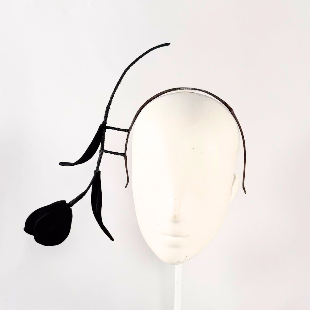 Henri Tulip Headband: Black