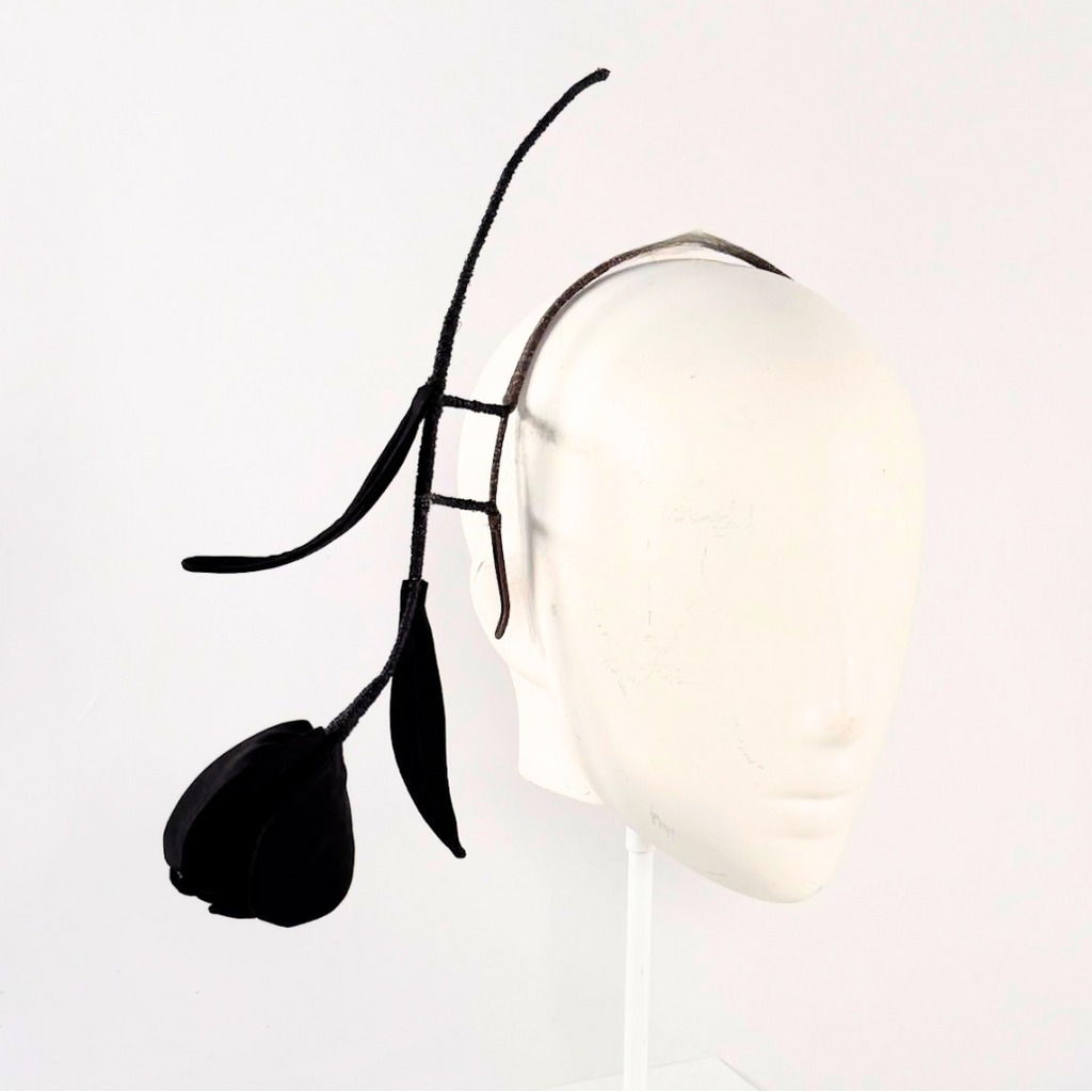 Henri Tulip Headband: Black