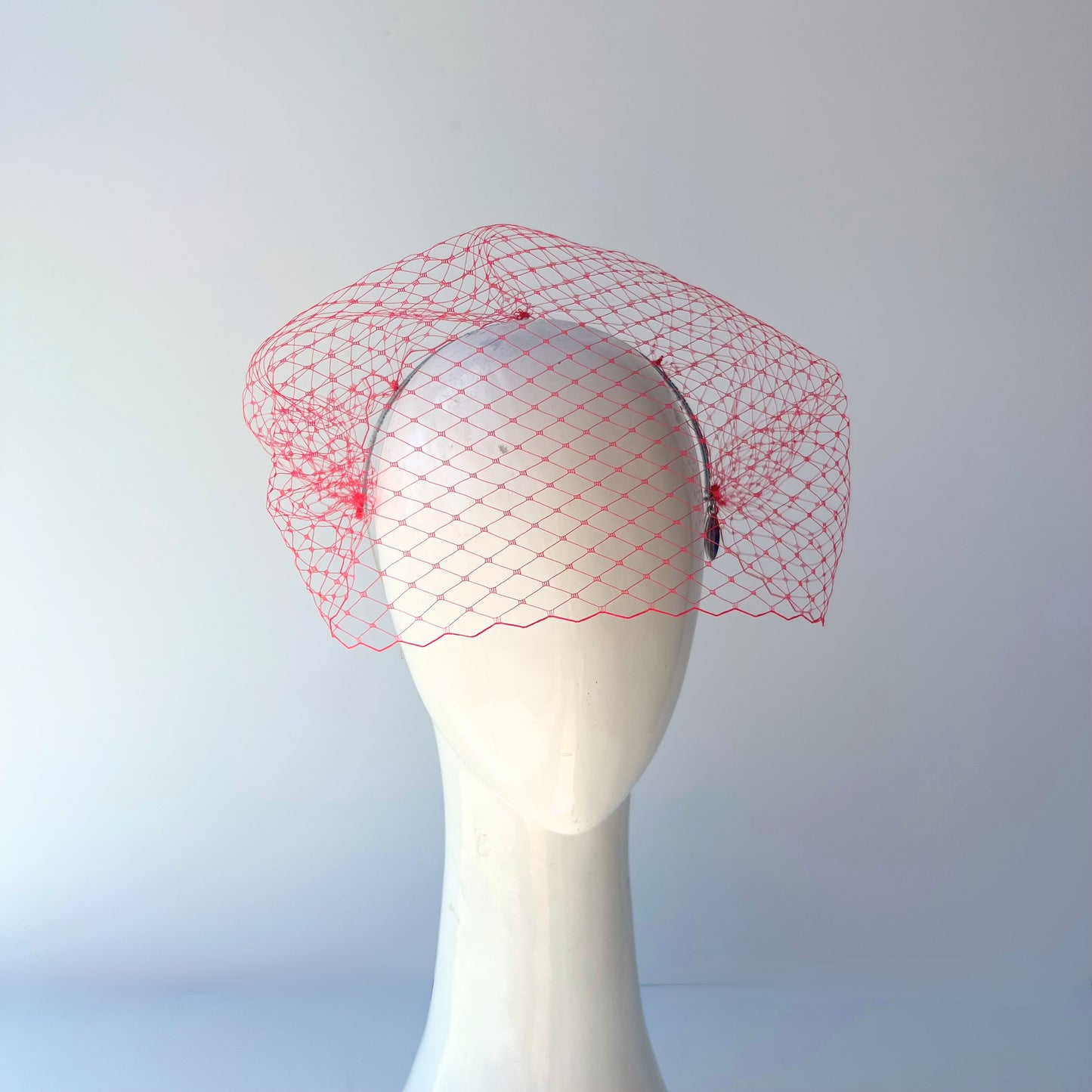 Cleo Veiling Headband: Red