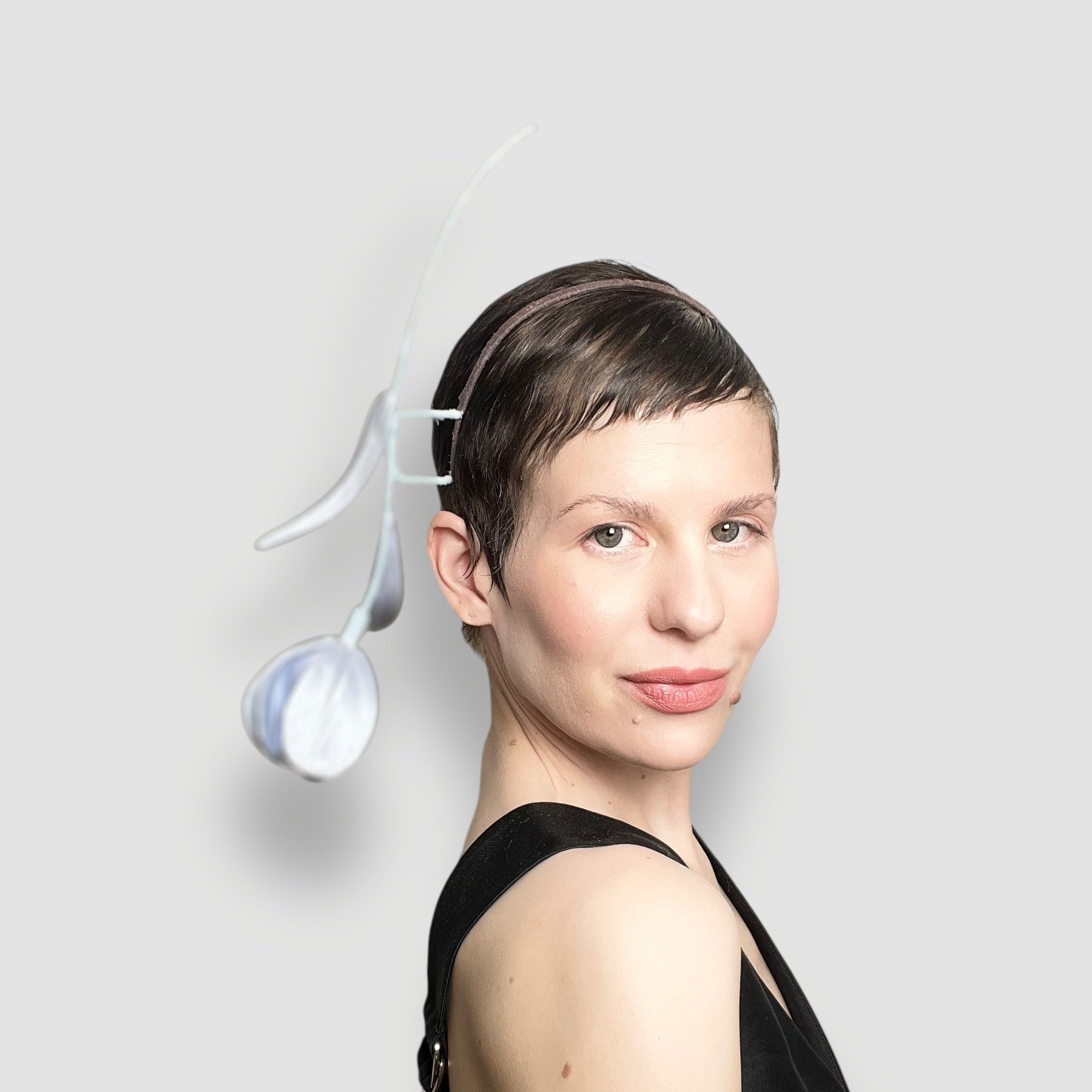 Henri Tulip Headband: Light Blue
