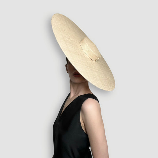 Soleil Boater: Natural Raffia