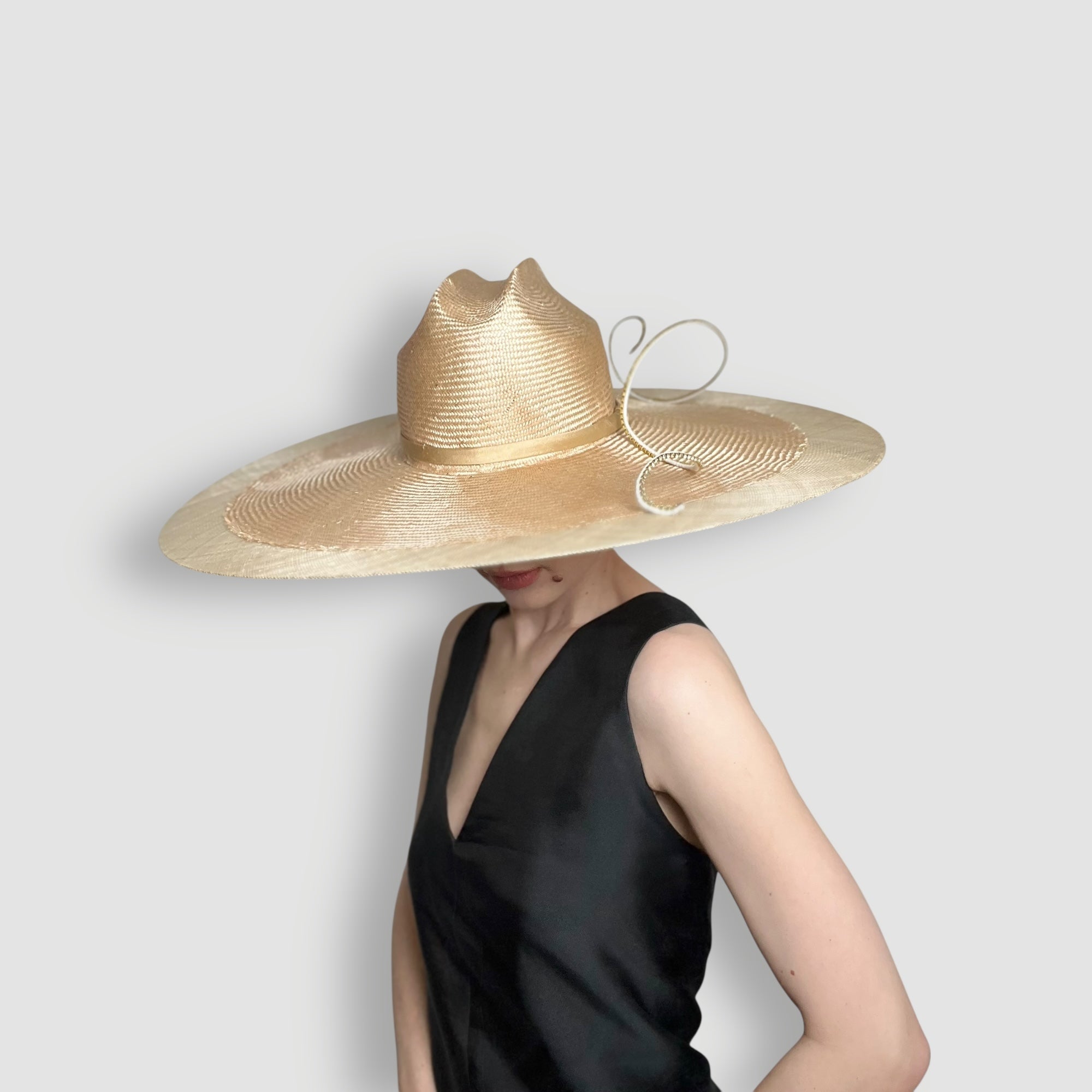 Margot Hat: Soft Gold with Diamente Twirl