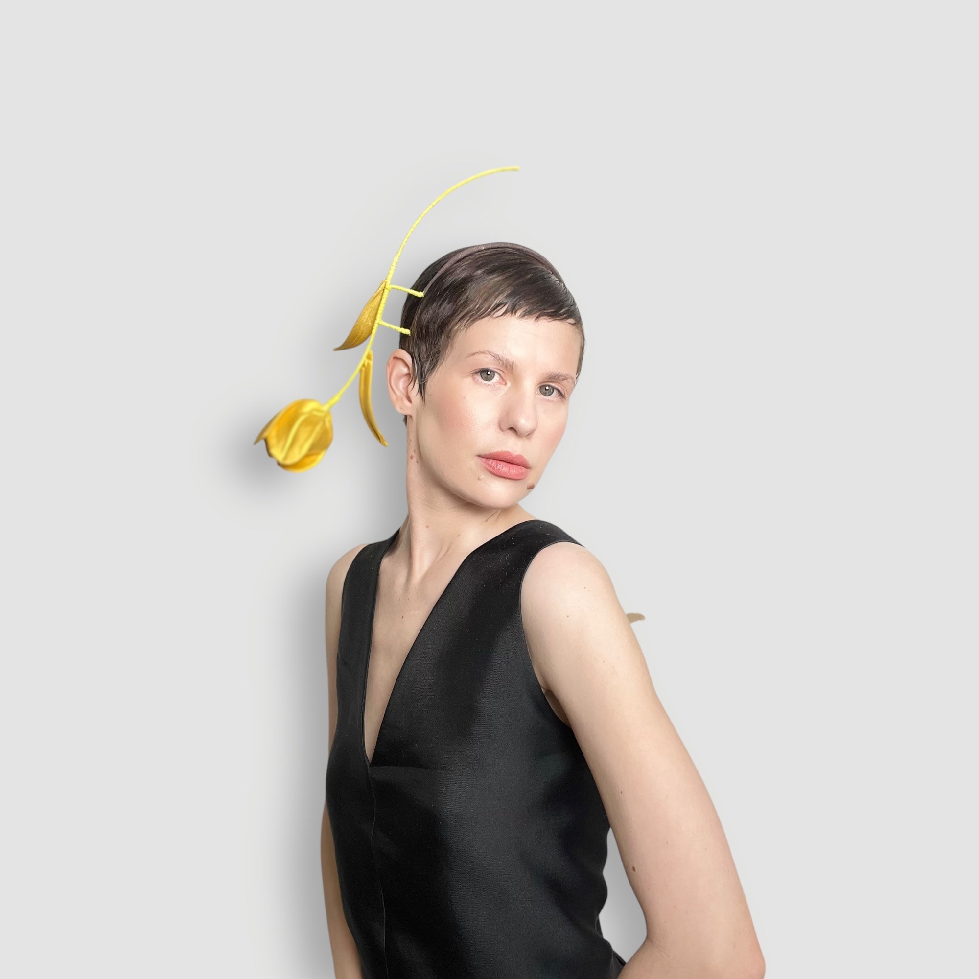Henri Tulip Headband: Yellow