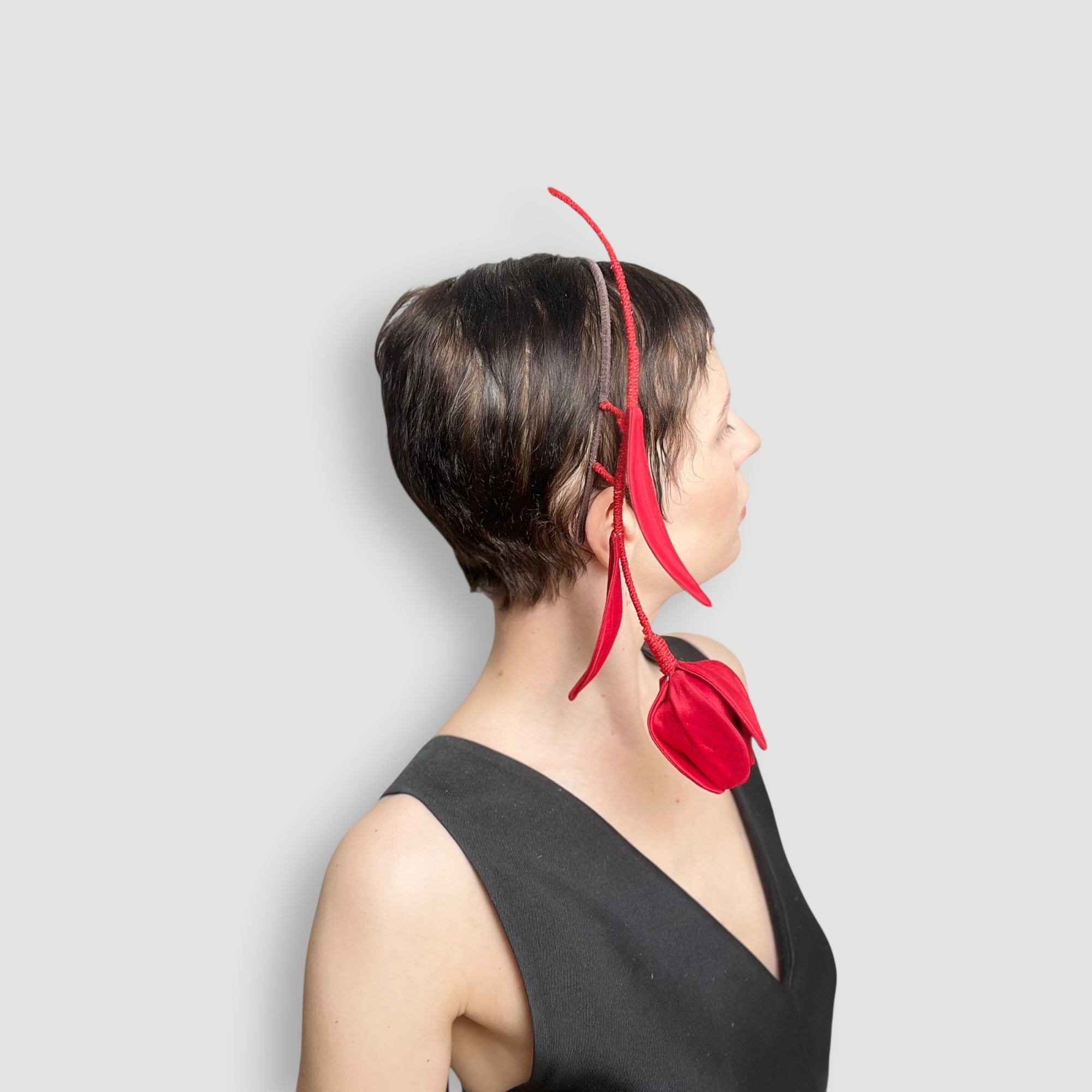 Henri Tulip Headband: Red