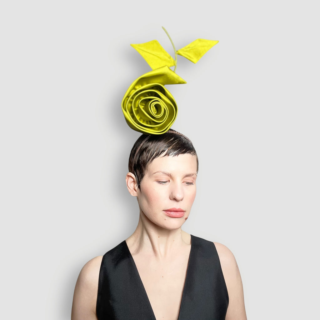 Kirby Rose Headband: Chartreuse