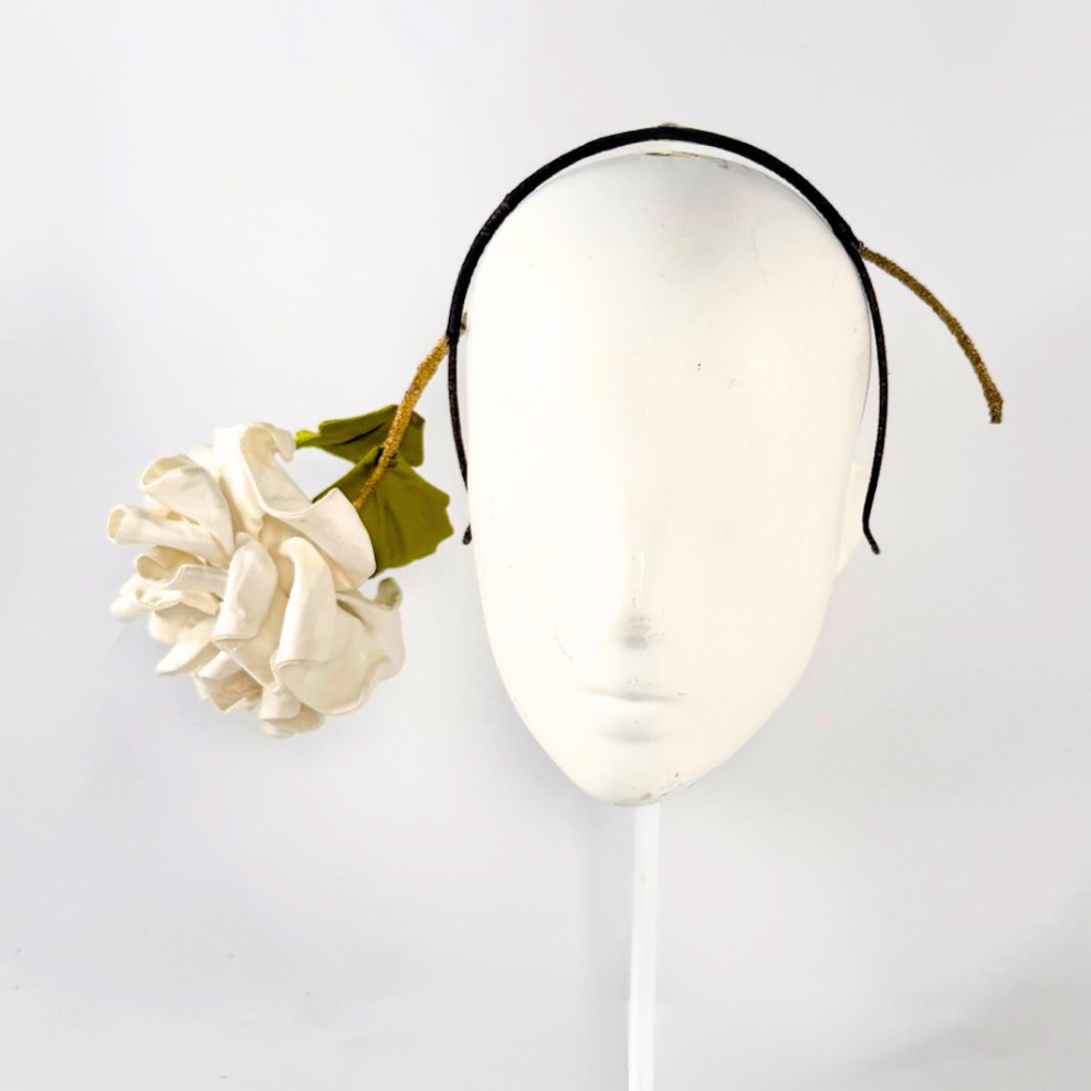 Gallagher Rose Headband: White
