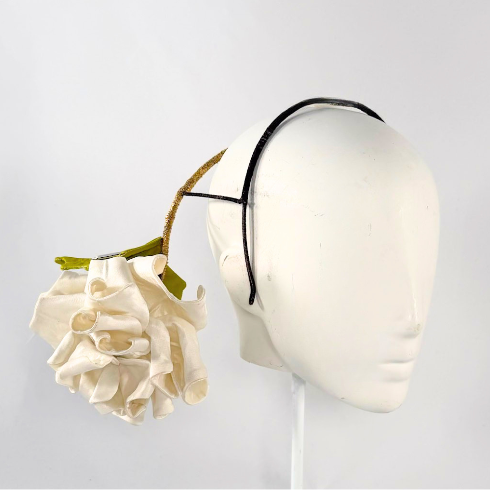 Gallagher Rose Headband: White