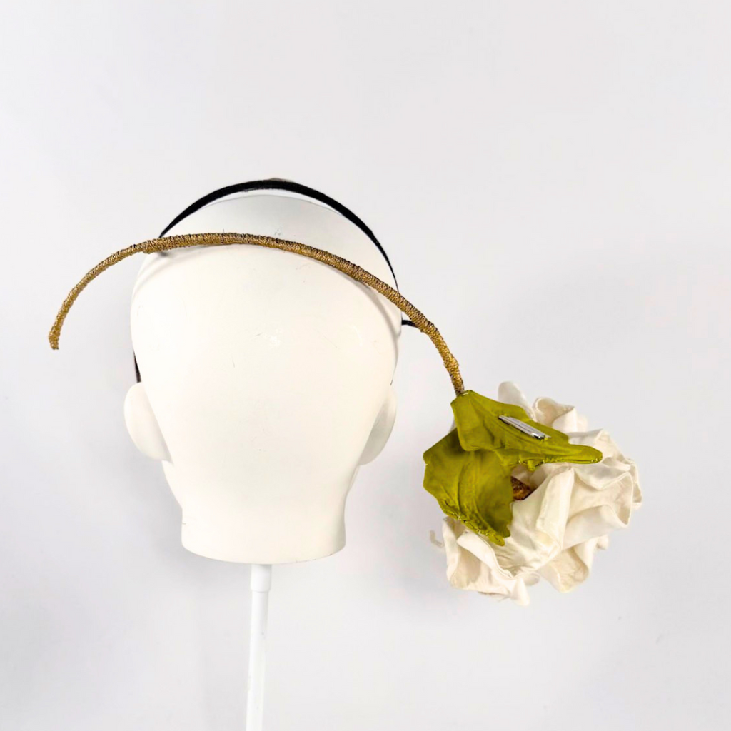 Gallagher Rose Headband: White