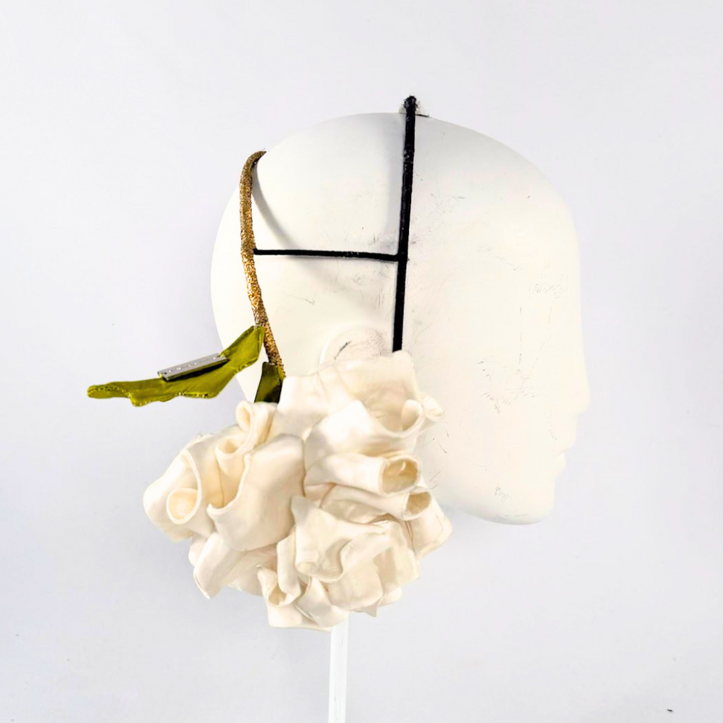 Gallagher Rose Headband: White