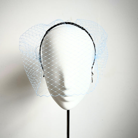 Cleo Veiling Headband: Sky Blue